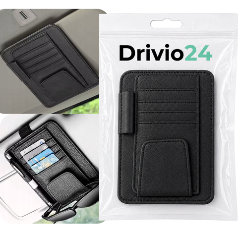 Органайзер на сонцезахисний козирок авто Drivio24 тримач для окулярів, карт і документів (еко-шкіра) 3C4SDFAQ фото