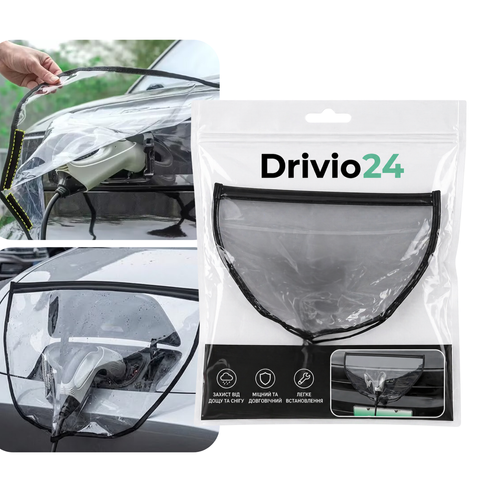 Дощозахисна накладка на порт зарядки електромобіля Drivio24 Захист роз&rsquo;єму від дощу та бруду HE3GVKCS фото